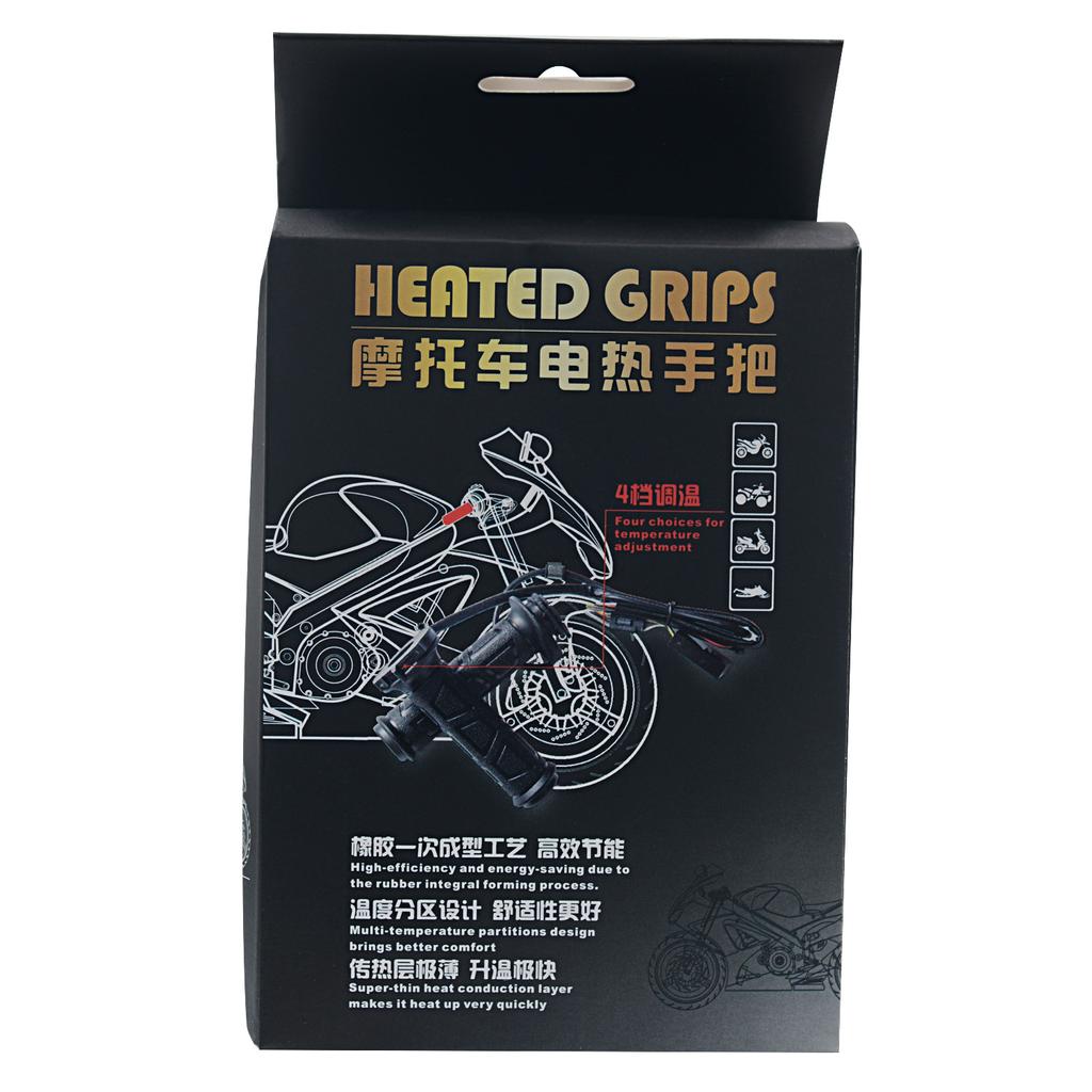 Универсальные рукоятки для мотоцикла с подогревом 70°C 22 мм — регулируемая температура с герметичной конструкцией