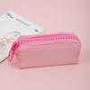 ПВХ большой пенал на молнии флуоресцентный прозрачный цвет квадратный большой емкости школьные принадлежности сумка для хранения канцелярских принадлежностей