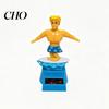 Car Dashboard Solar Toy Surfer Boy Nodding Toy, Cartoon Bobblehead for Anti-slip Decoration Dashboard, Auto Swing Shaking Figure Office Desk Accessory