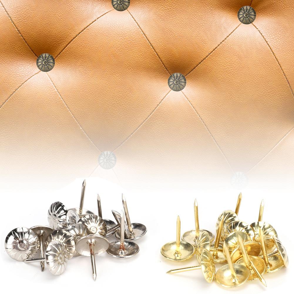 500 шт. Обивочные гвозди в форме хризантемы, декор для дивана, аксессуары для одежды, железо 11 x 16 мм