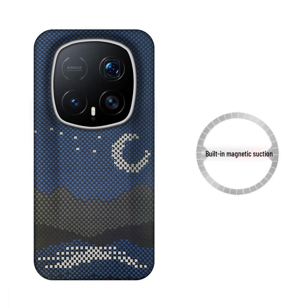 Магнитный чехол из кевлара для Honor Magic 8: Тонкая, легкая защита из арамидного волокна, устойчивая к отпечаткам пальцев.
