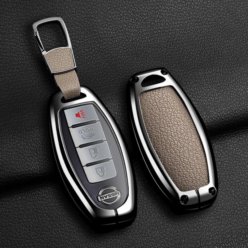 Interior Mouldings Zinc Alloy Folding Car Key Shell Case Fob Cover For NISSAN Maxima Altima Versa Sentra Sunny Sylphy Teana Qash