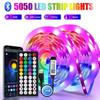 Светодиодная лента 5050 RGB, 5 В, питание от USB, самоклеящаяся, меняющая цвет, для подсветки телевизора и декора комнаты