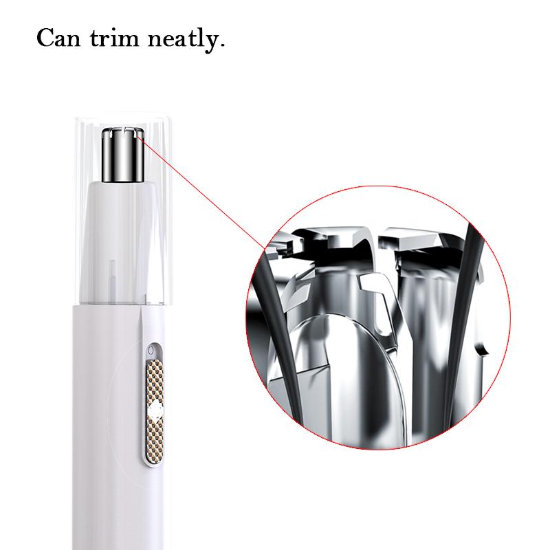 Электрический триммер для бритья носа и ушей портативный унисекс безопасный уход за лицом перезаряжаемый триммер для волос в носу бритвенный инструмент для удаления волос