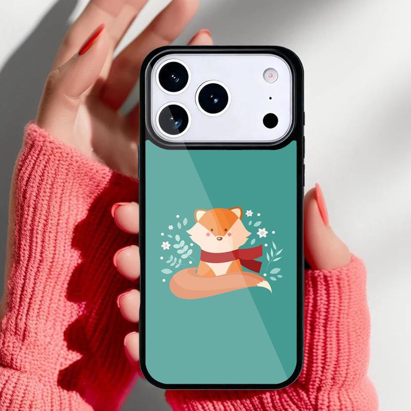 Аниме Забавный Лис Чехол для Телефона для iPhone 17 16 15 14 13 Pro Max Задняя Крышка для 12 11 Pro Coque