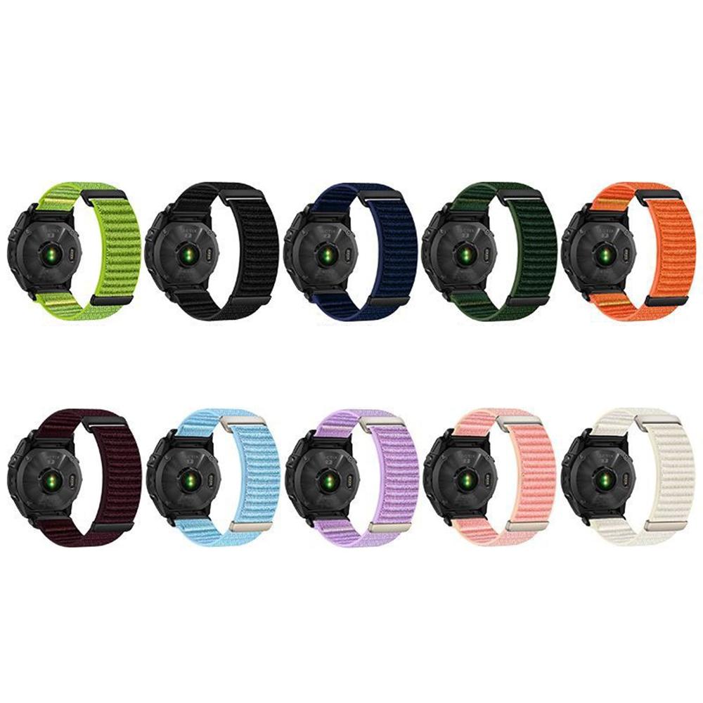 20mm Watch Band For Garmin Fenix 7S / 7S Pro / 6S / 6S Pro Two-Piece Magic Tape Nylon Woven Wrist Strap
