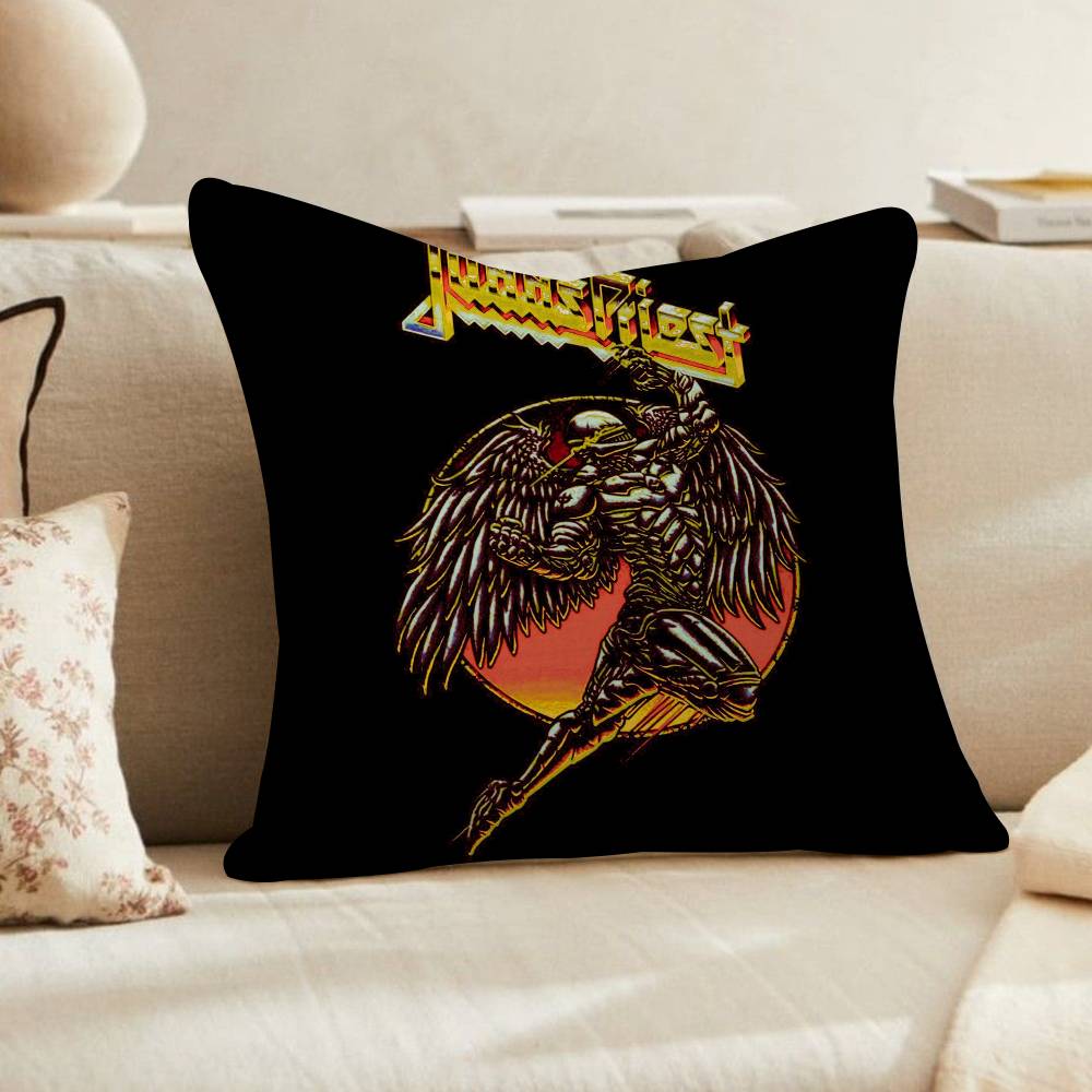 PC JJudas Priest Heavy Metal Band Pillow Cushion Cover Pillowcase Living Room Sofa Home Decor Customized