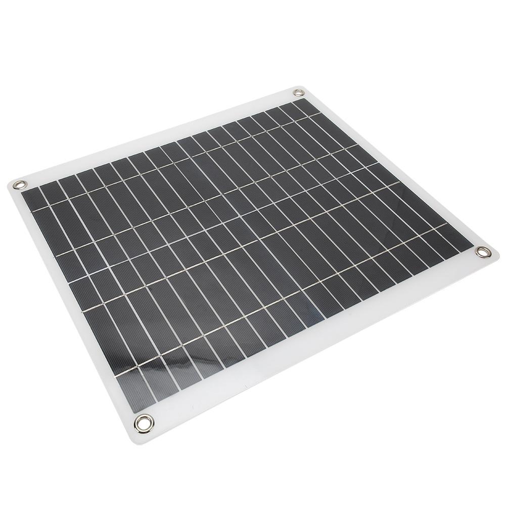 25W Portable Flexible Polycrystalline Solar Panels Charging Board for Outdoor Travel Camping RV
