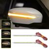 Sequential Rear Mirror Turn Signal Lights Universal Dynamic Warning Strips LED Side Indicator Auto Daytime Running Light