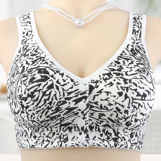 Женский спортивный бюстгальтер на ремне с передней кнопкой, беспроводной, с хорошей застежкой, в полоску, с принтом, эластичный, воздухопроницаемый, на плечах, противоударный, пуш-ап