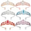 European and American Fashionable Alloy Crystal Crown Bride Headwear and Hair Accessories Birthday Single Party King Crown Hair Band
