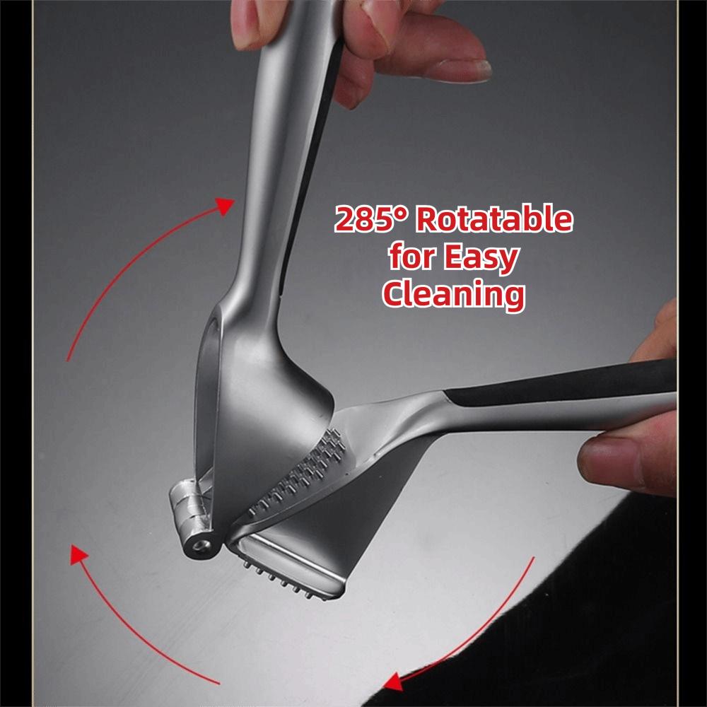 Zinc Alloy Garlic Presser Easy To Squeezable Heavy Duty Garlic Mincer Ergonomic Handle Easy to Clean Ginger Crusher Home Use