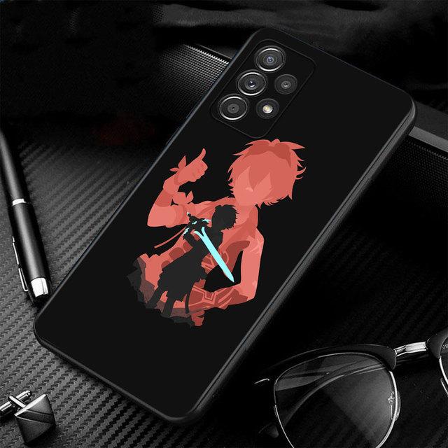 Телефон Funda Genshin Impact аниме для Samsung Galaxy A71 A52 A41 A51 A02s A12 A21s A72 A32 4g A31 A53 A23 A13 A52s 5g Capinha