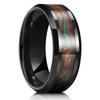 Fashion 8MM Black Stainless Steel Rings For Men High Polished Galaxy Flowing Sand Inlay Rings Wedding Engagement Jewelry Gift
