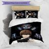 3pcs D-Death Note1 Design Cover Set - HD Printed Bedding with 1 Cover and 2 Pillowcases - Perfect for Home and Dorm Decor