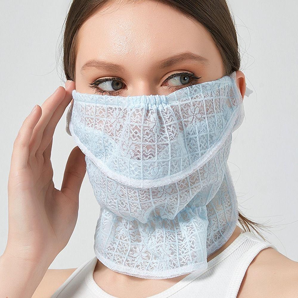 For Women Summer Neck Protection Face Scarf Sunscreen Veil Sunscreen Mask Anti-uv Face Cover