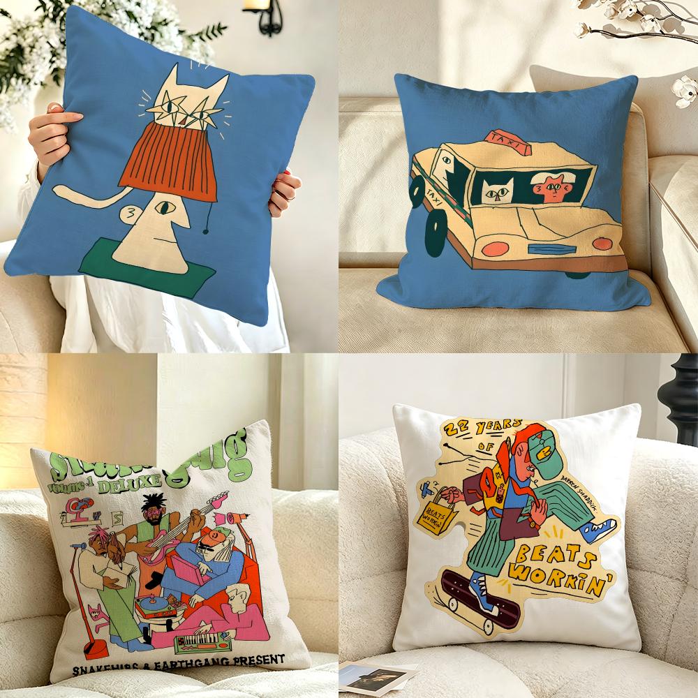 Artist DDarrenSShaddick Cushion Cover Pillow Case Antidustmite Pillowcase Silky Short Plush Sofa Cushion Cover hot
