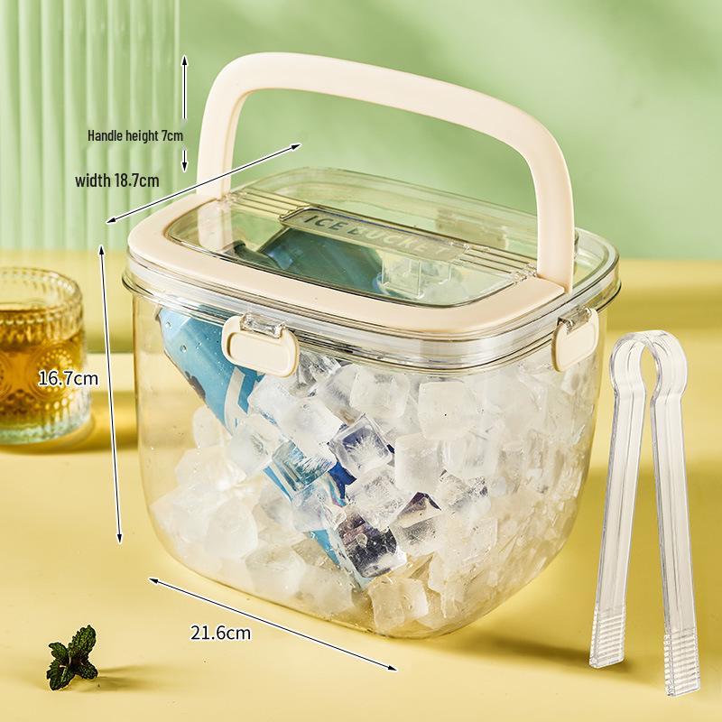 Large Transparent Outdoor Camping Ice Bucket with Tray