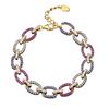 Sterling Silver Bracelet Light Luxury Niche Ins Cold Style Rainbow Diamond Gold Retro Exquisite High-end Female Birthday Gift