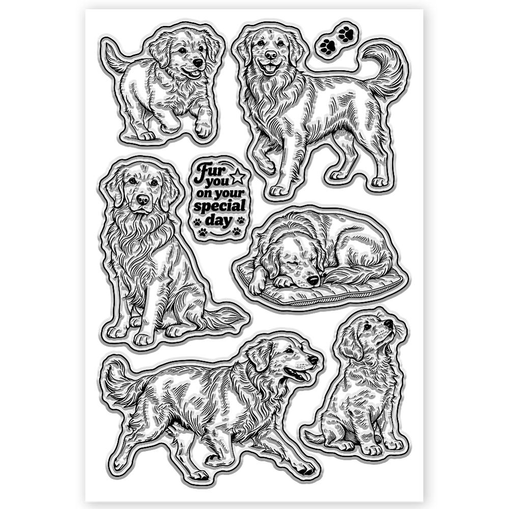 PVC Plastic Clear Stamps for DIY Scrapbooking Photo Album Decorative Cards Making Dog 160x110mm