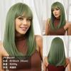 America, Northern Europe and the Middle East are hot-selling Bobo head, Qi bangs wig, full head hairstyle, short women's reddish-brown headgear.