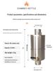 Large-Capacity Firewood Stove with Thickened Chimney & Detachable 304 Stainless Steel Teapot and Water Tank