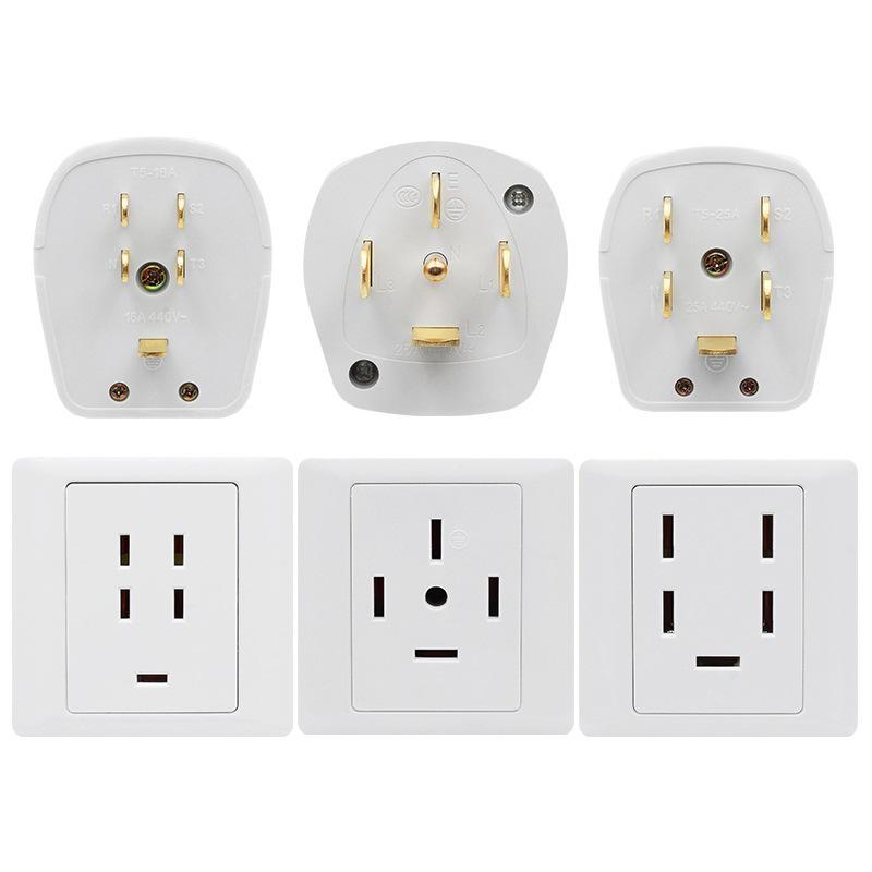 Розетка для кондиционера типа 86 высокой мощности, 20 А с выключателем и 25 А трехфазная четырехпроводная панель