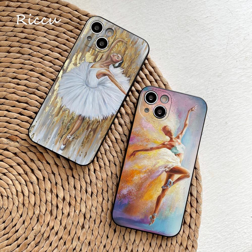 ДЛЯ IPhone 14 Love Art Балет Гимнастика Картина Маслом Мягкий Чехол для Iphone 14 11 12Pro 8 7 Plus X 13Pro MAX SE2020 XR XS Чехлы
