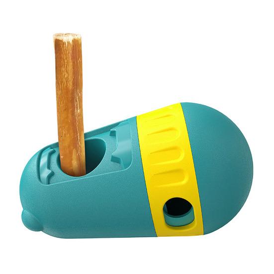 Dog Puzzle Feeder Dog Treat Dispensing Toy with Anti-choking Bully Sticks Holder Interactive Puppy Slow Feeder for Small Medium Large Dogs