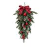 Bowknot Xmas Tree Garland DIY Window Hanging Decor Artificial Christmas Wreath  Photographic Prop