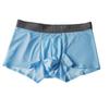 Men Boxer Underwear Mid-rise High Elasticity Tight Cut Shorts Briefs Solid Color Ice Silk Seamless Panties