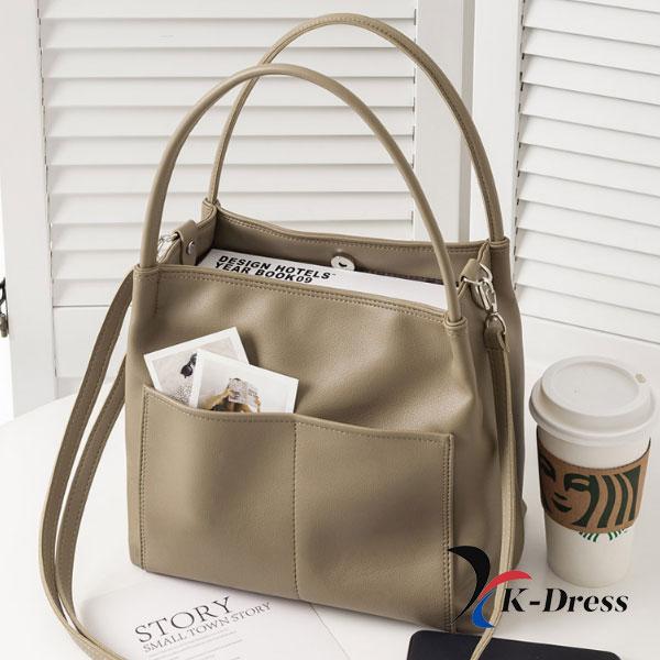 Карманная двусторонняя сумка-шоппер с перекрестием (4 цвета)