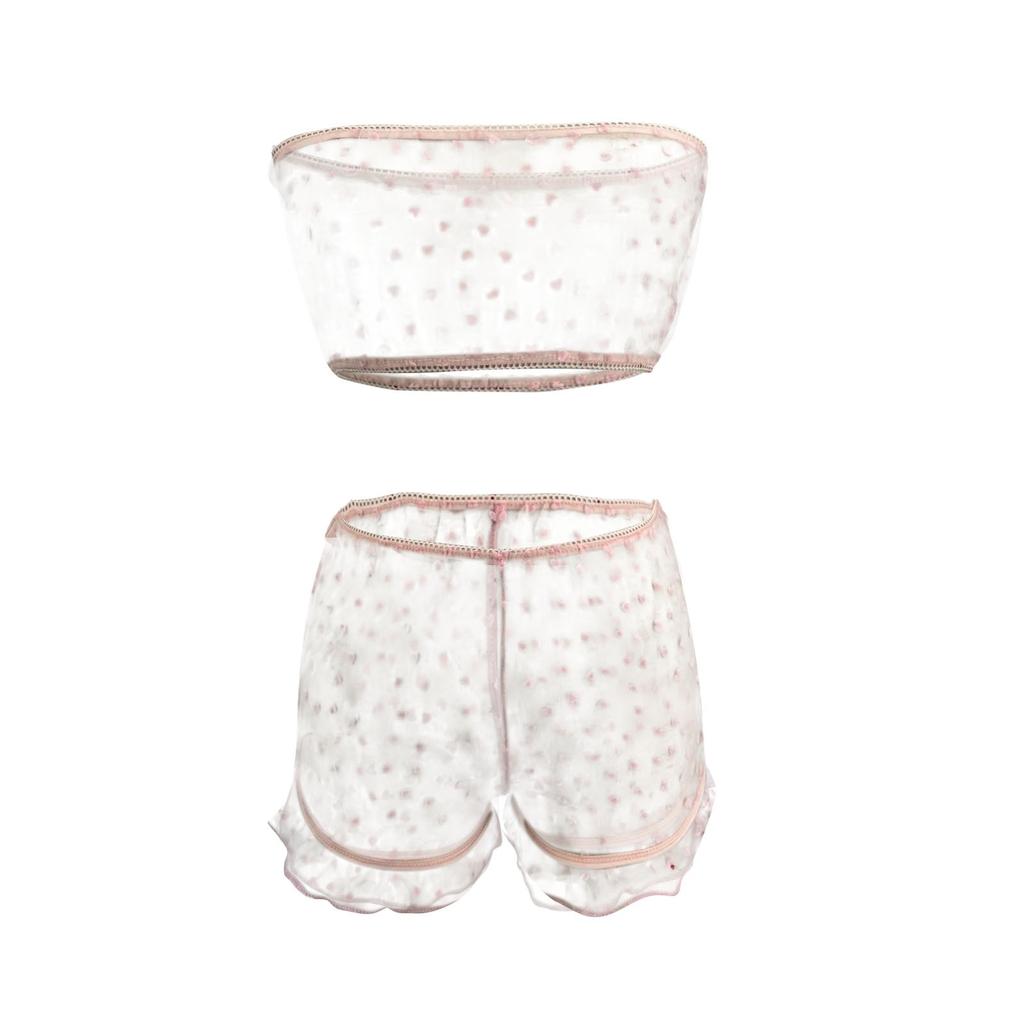 Женский модный сексуальный костюм из двух предметов, топ без косточек, беспроводной бюстгальтер, сексуальное нижнее белье, трусики