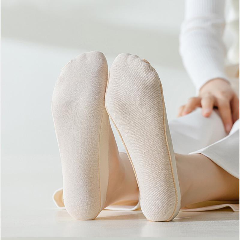 Носки Ice Silk Boat для женщин, носки с хлопковой подошвой, низкие, нескользящие, модные, противоразрывные носки