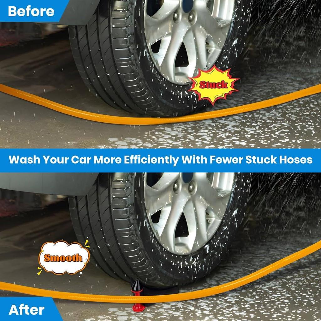 MAKIVI 4 Pcs Car Hose Guide, Car Wash Tire Hose Roller, Tire Hose Guide,