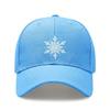 [Winter Baseball Cap] Unisex Snowflake Print Hat, Adjustable Soft Polyester, Lightweight Breathable, Sun Protection for Daily Wear & Holiday Gift