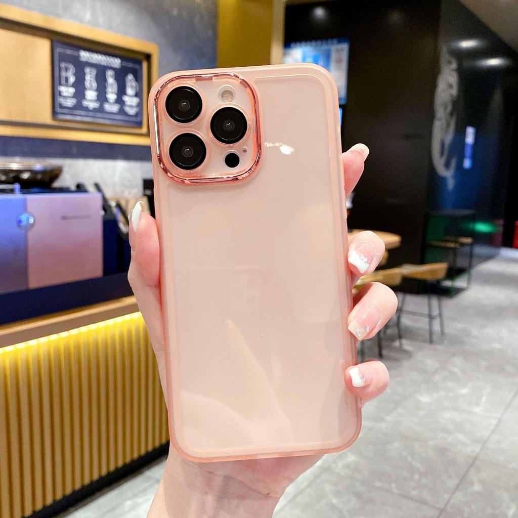 iPhone 16 Pro Lens Film Case: Transparent, Full Coverage, Drop-proof Protective Cover for Apple 15/14