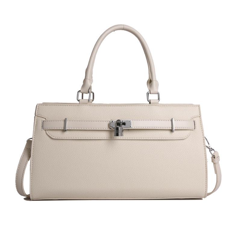 Minimalist Women Tote Bag With Stitching Detail And Shoulder Strap
