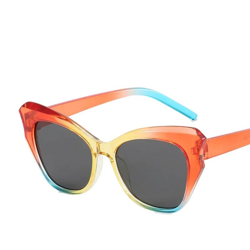 Модные мужские и женские модные солнцезащитные очки «кошачий глаз», роскошные большие солнцезащитные очки для женщин, модные уличные очки UV400 для верховой езды и вождения