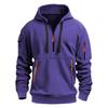 Men's European Size Casual Sport Hoodie with Zippered Arm Pocket - Autumn/Winter