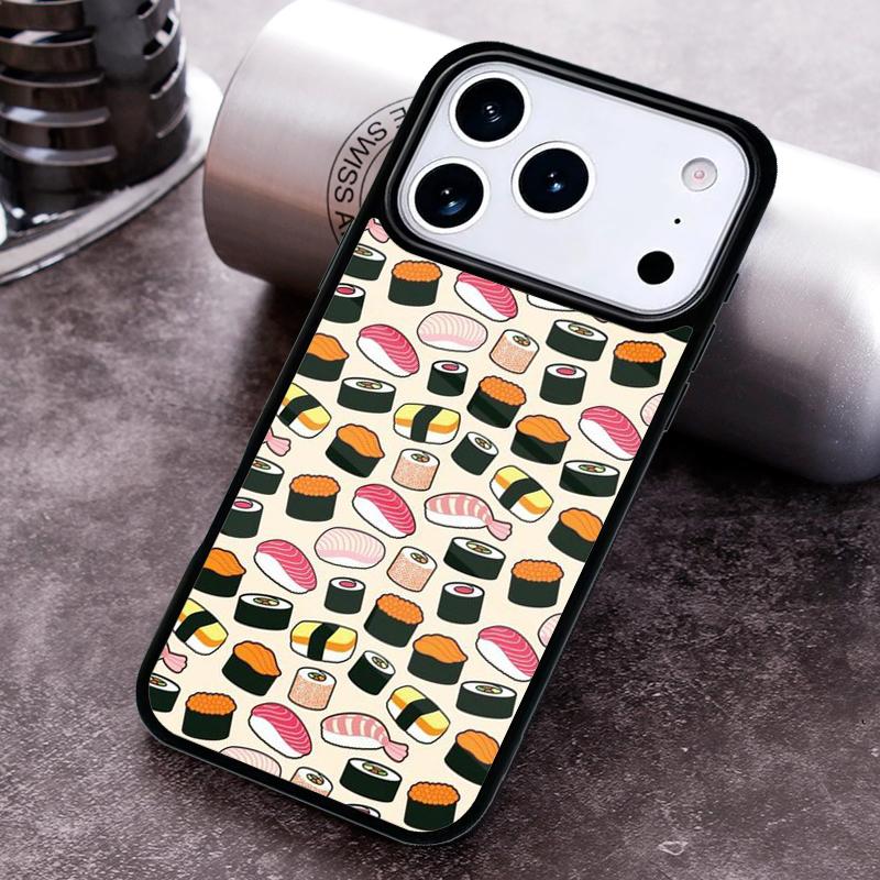 Японский чехол для телефона с едой суши для iPhone 17 16 15 Pro Max Air 14 13 12 11 Plus Ударопрочный чехол