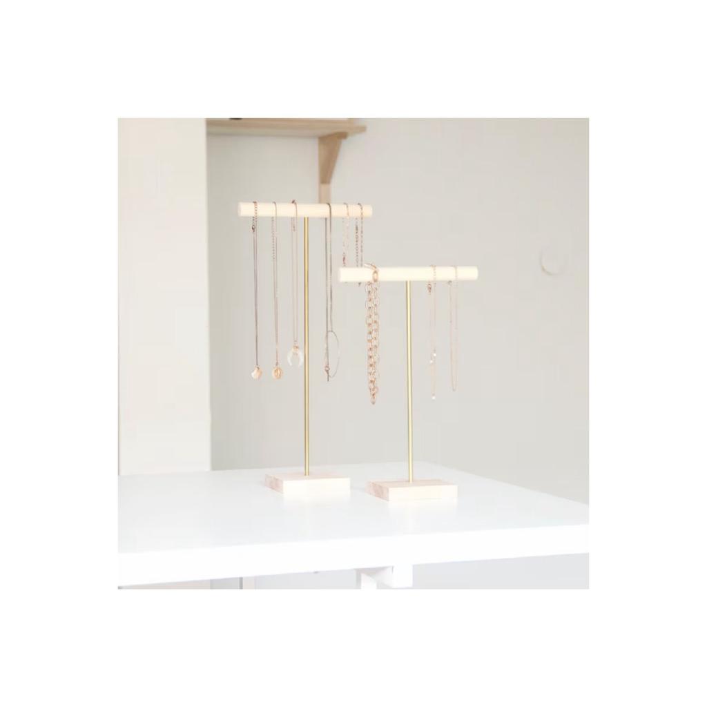 30-40-50 Cm Triple Jewelry Organizer Necklace Strap Wooden Jewelry Stand Bracelet Accessory Regulatory Makeup