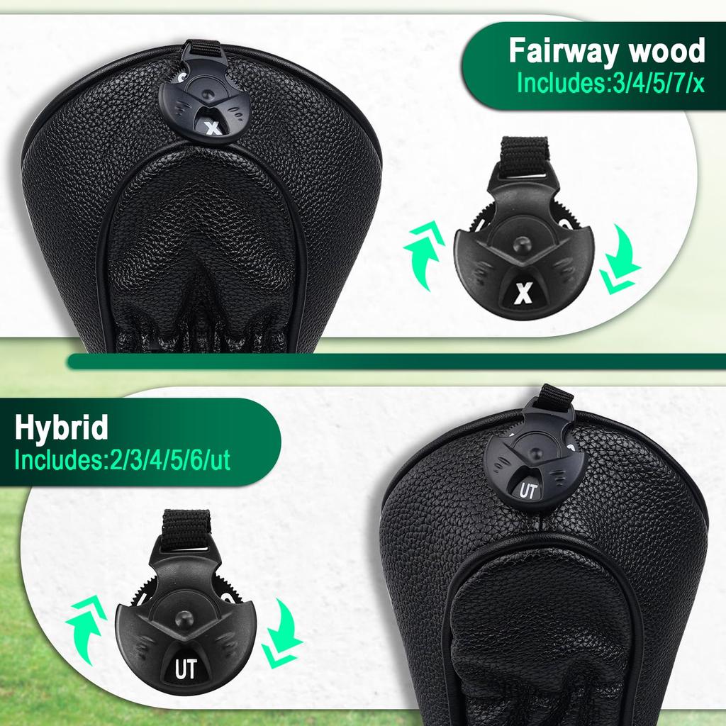 Golf Head Cover Single Item Golf Wood Cover Set Golf Driver Cover Fairway Wood Utility Putter Cover Magnetic Closure Pin Type Putter Cover ODYSSEY