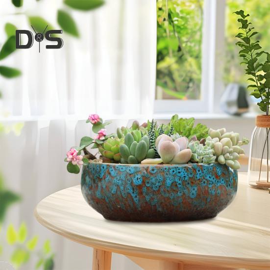 Керамическая чаша-лото для водных растений, герметичный гидропонный цветочный горшок, высокотемпературная керамическая чаша для суккулентов, аквариум