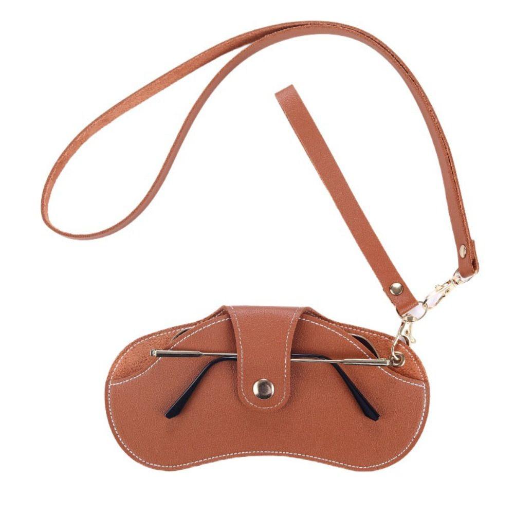 Eyewear Protector PU Leather Glasses Case Wrist Glasses Storege Case Male