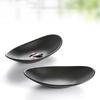 Oval Ring Decoration Black Serving Tray Fruit Candy Dessert Spice Container Food Tray Japanese Style Kitchen Storage Tableware