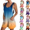 Women's Fashion Gradient Printed Jumpsuit Casual Jumpsuit Shorts