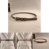 Womens Thin Leather Belt With Genuine Twolayer Cowhide And Metal Buckle For Work And Daily Use