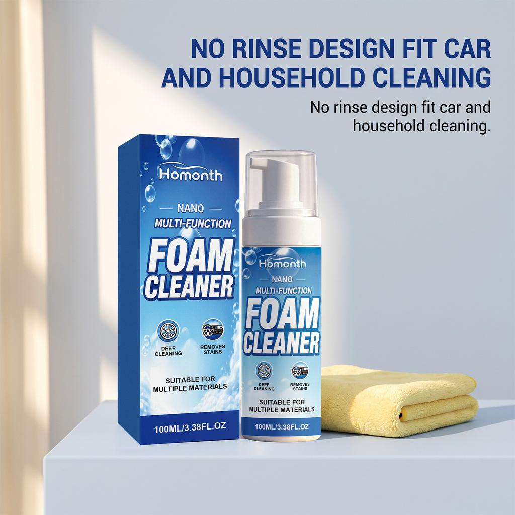 Multifunctional Foam Cleaner for Car Interior, Upholstery Seat Steering Wheel Stain Remover