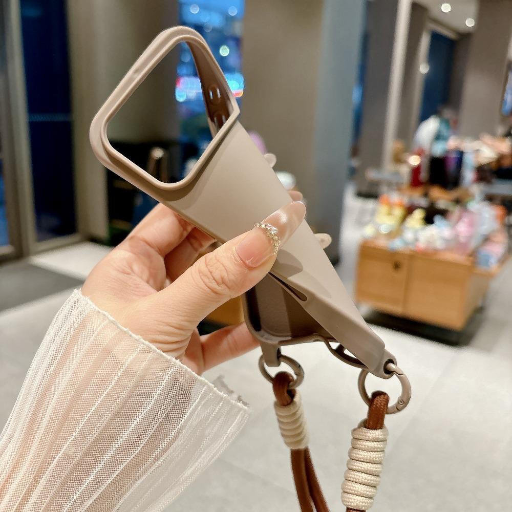 Жидкий силиконовый ремешок на запястье Конфетный чехол для iPhone 18 17 Air 16 15 14 13 Pro Max Plus Шнурок Ударопрочный Защита от потери Мягкий чехол